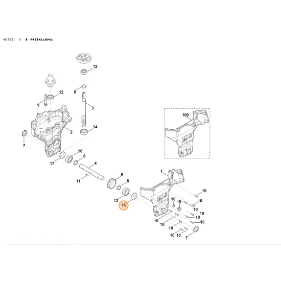 STIHL Glebogryzarka MH445.0 Pierścień uszczelniający AS25x47x7 WAG 9630 003 2929